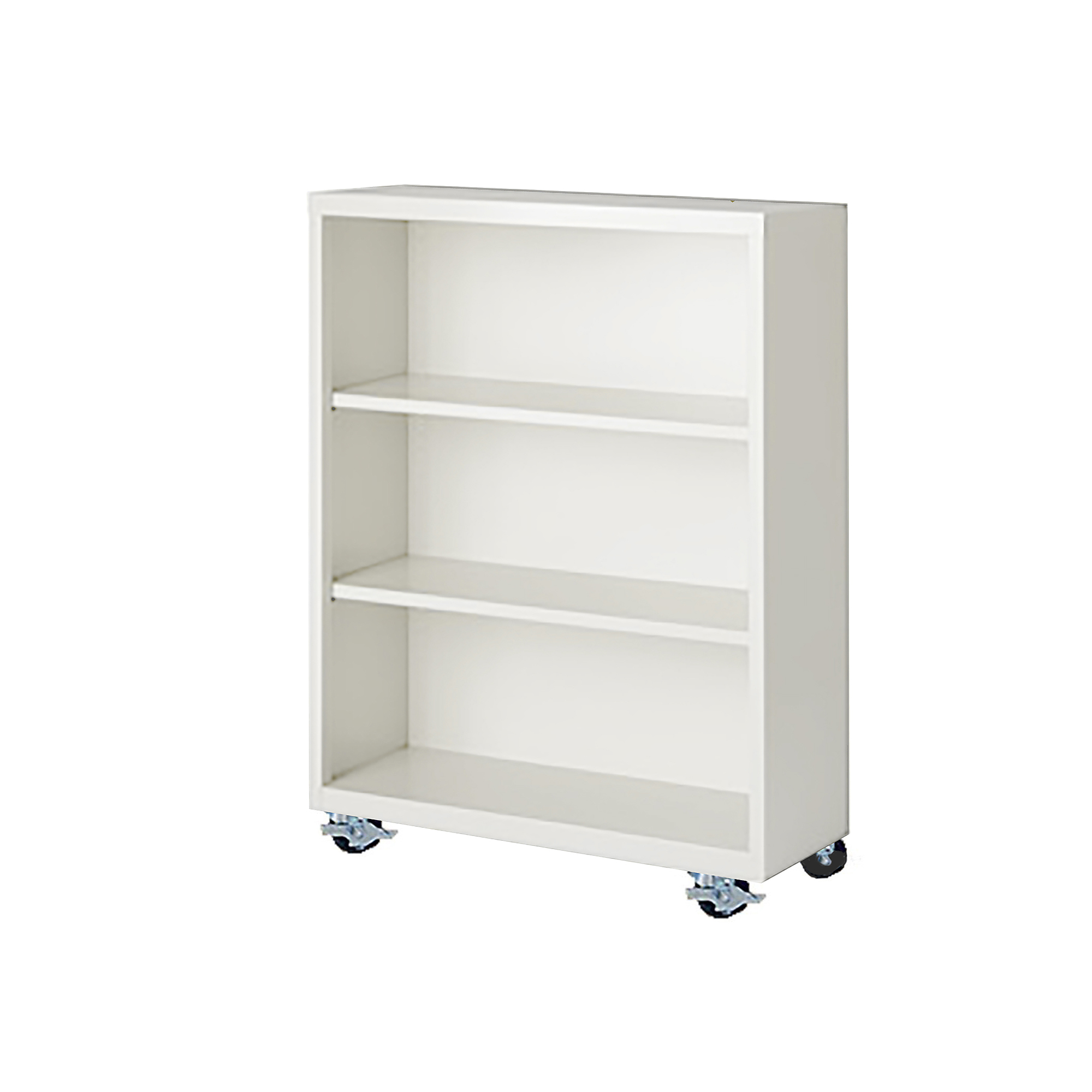 Steel Cabinets USA, 36in.x18in.x45in. Putty Mobile Bookcase Fully Assembled, Height 45 in, Shelves (qty.) 3, Material Steel, Model# MBCA-364518-P